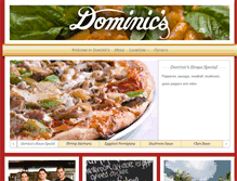 Tablet Screenshot of dominicspizzapasta.com